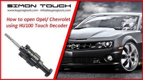 How to open a Chevrolet with a HU100 Touch Decoder in seconds !!
