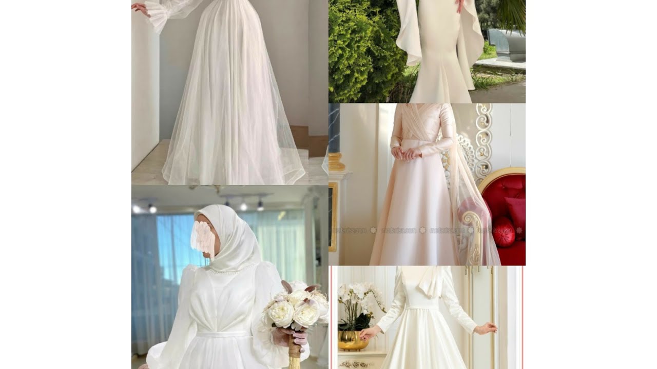 اجمل و ارق فساتين👗كتب كتاب للمحجبات 2023💞🌼