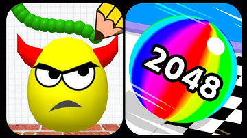 Balls Run 2048 vs Draw To Smash - All Levels SpeedRun Gameplay Android iOS Ep1