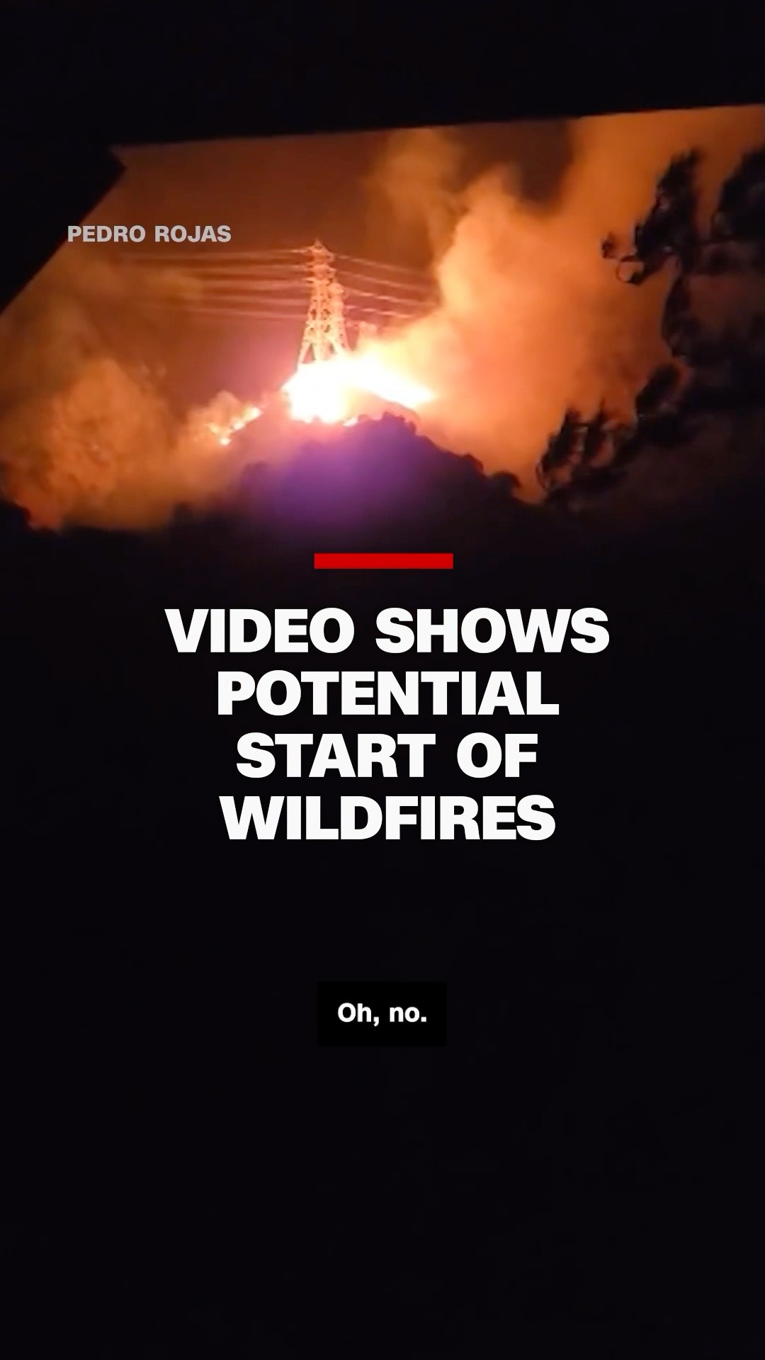 Video shows potential start of wildfires