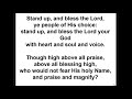 Stand Up And Bless The Lord James Montgomery 1771 1854 Stand Up And Bless The Lord James Montgomery 1771 1854