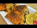 Crab Stuffed Salmon Recipe | How To Make Crab Stuffed Salmon | Easy Crab Stuffed Salmon