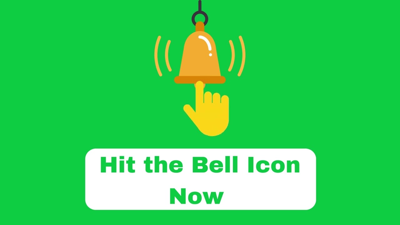 Hit the Bell Icon Now