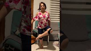 Ejercicio mantener la rodilla doblada y mantener equilibrio hasta el fallo (pierna derecha)