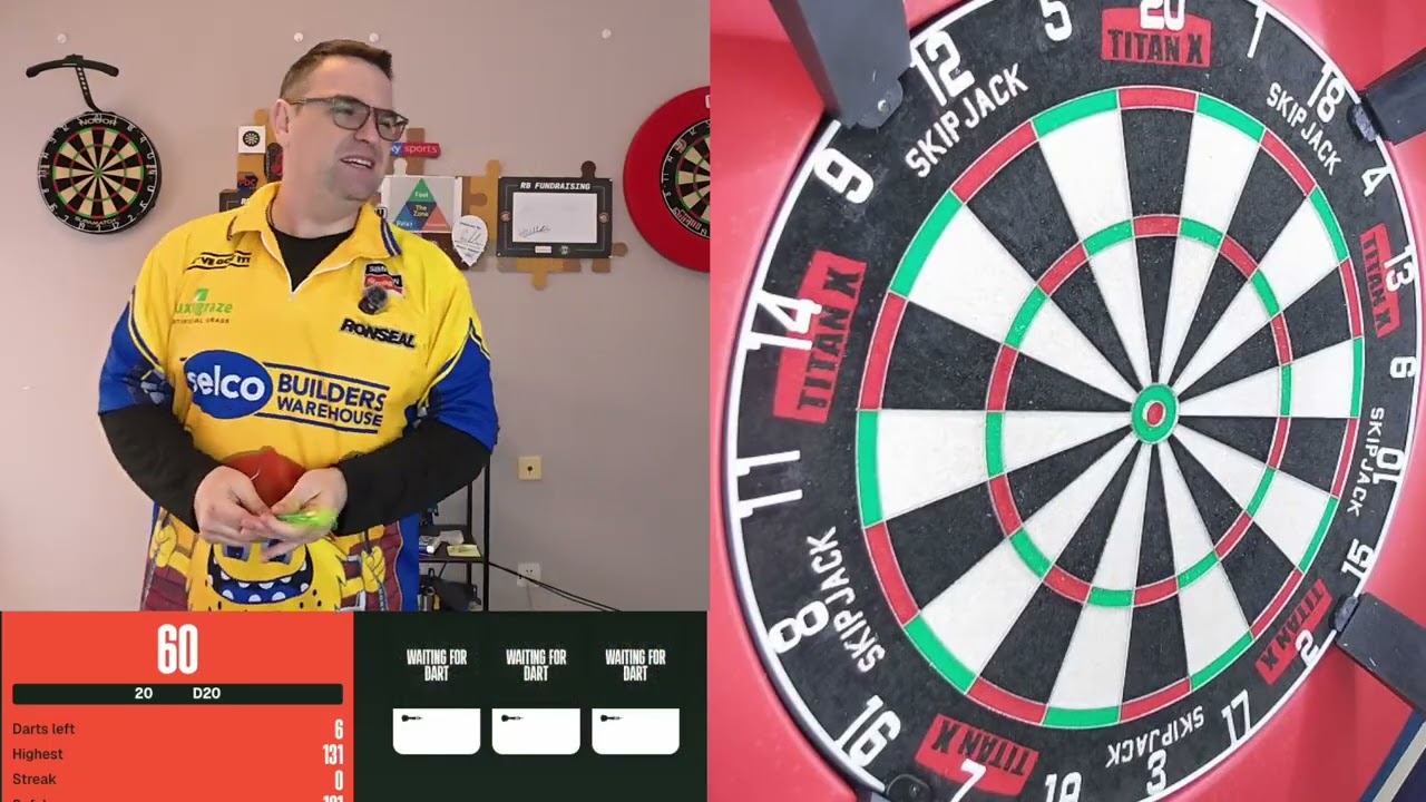 Darts Practice: 121 Another Success