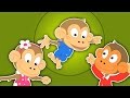 cinque scimmie poco | filastrocche popolari | compilazione |Five Little Monkeys Jumping On The Bed