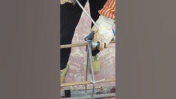 The process of tying rebar with wire!#short video