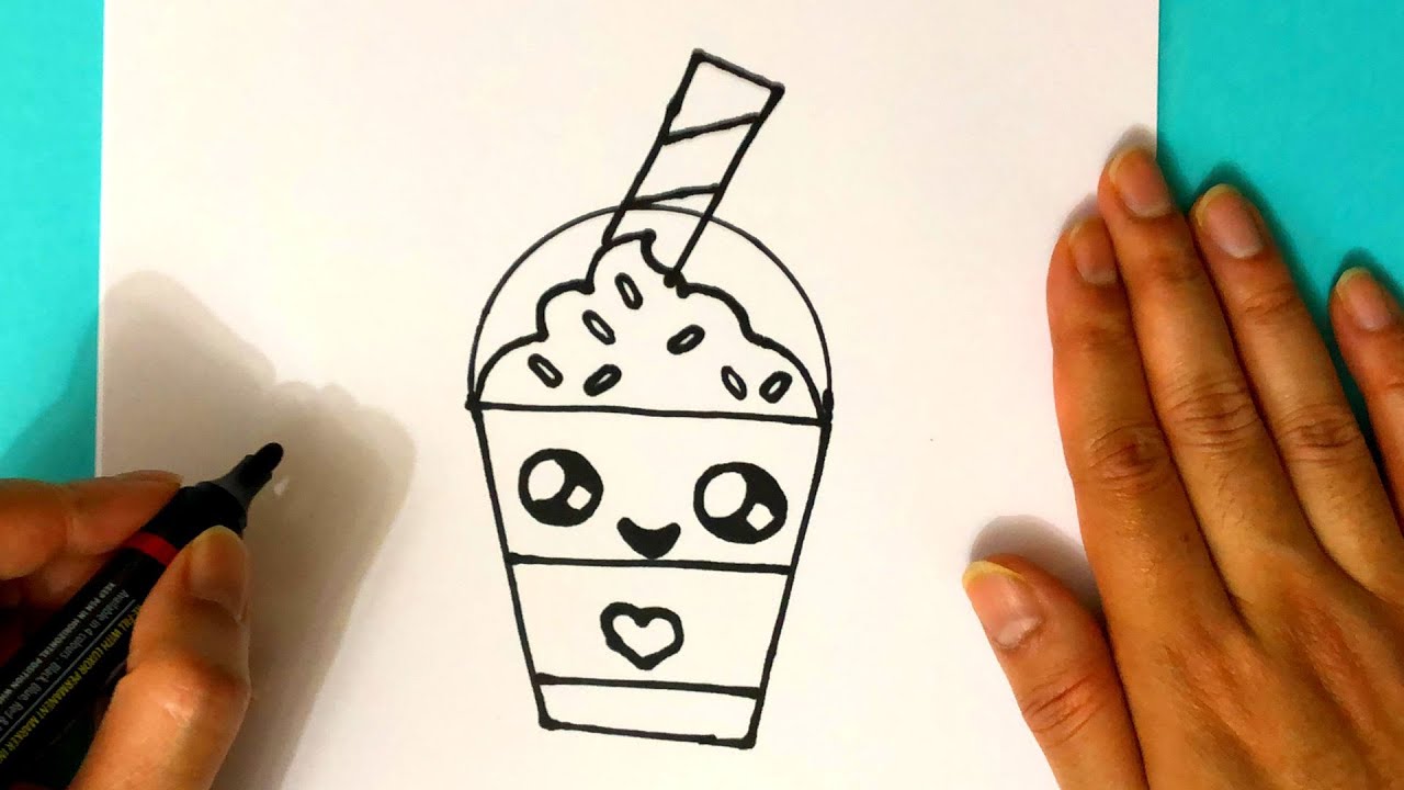 HOW TO DRAW A CUTE STARBUCKS Frappuccino - YouTube