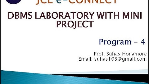 18CSL58 DBMS Lab Prg 4