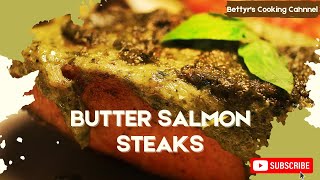 Cowboy butter salmon steaks keto