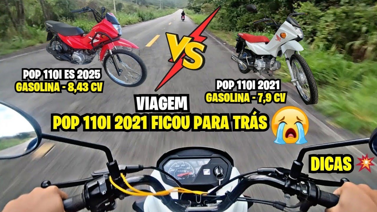VIAGEM POP 110I 2021 E POP 110I ES 2025. POP 110I 2021 FICOU PARA TRÁS - DICAS.