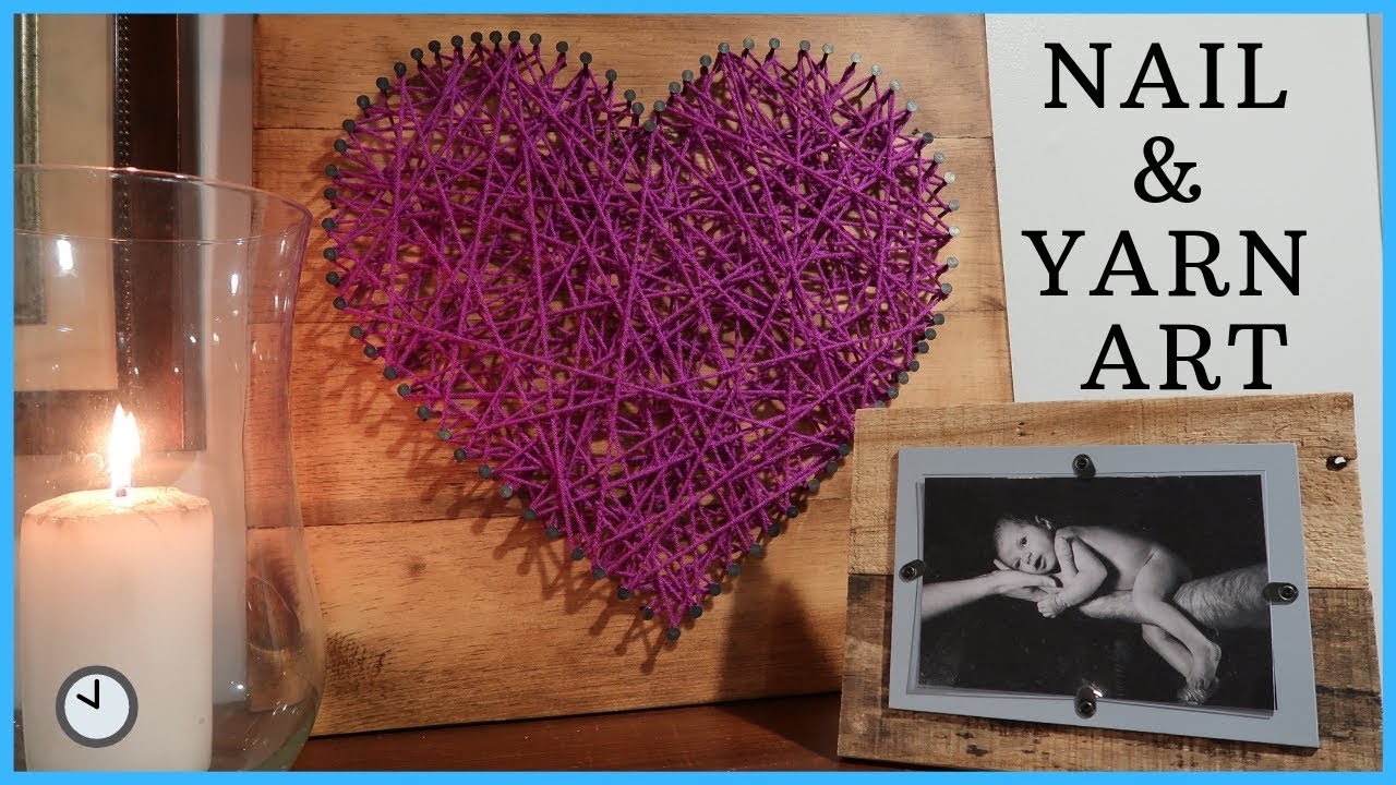 NAIL YARN ART DIY Heart Yarn Wall Art STUFF MOMS HAVE TIME FOR NAIL YARN ART DIY Heart Yarn Wall Art STUFF MOMS HAVE TIME FOR