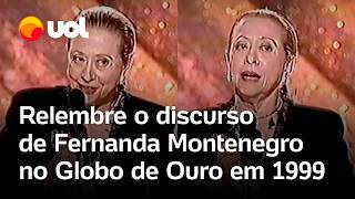 Fernanda Monte Discursou No Globo De Ouro Há 26 Anos Após A Vitória Do Filme Central Do Brasil