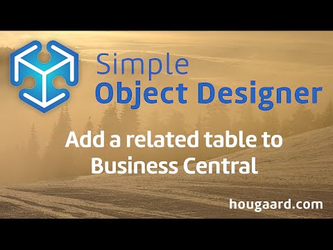 Add a related table to Business Central using the Simple Object Designer