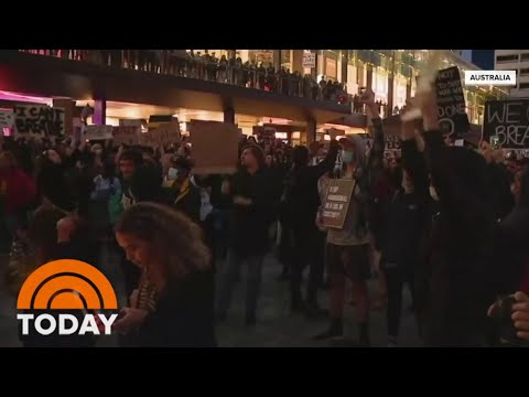 Peaceful Protests Of George Floyd’s Death Take Place Across The World | TODAY