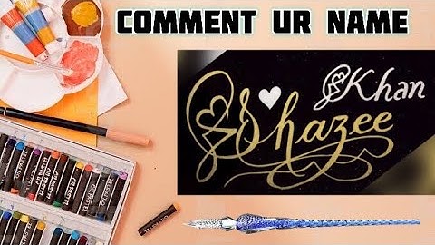 Shazee Khan Name Signature Calligraphy Status | How to Draw, Cursive Calligraphy with Cut Marker