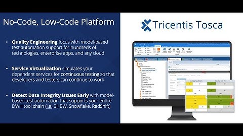 Tosca  - NoCode Visual Test Design Platform
