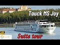 Tauck ms joy  category 7 suite full stateroom tour  river cruise ship