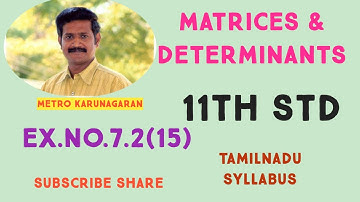 11th Std Maths Ex.7.2(15) Without expanding evaluate the following determinants (i) | 2 3 4|.  (ii)