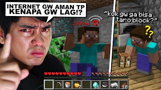 Aku Bikin Temen Ku Berpikir Kalau Dia LAG di Minecraft Sampai KESEL ..