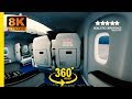 360° | 8K | Realistic Airplane Flight Simulation as Passenger | VR 360 |  30min