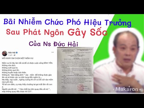 TIN SÉT ĐÁNH | NSUT Đức Hải bị MIỄN NHIỄM CHỨC VỤ PHÓ HIỆU TRƯỞNG TIN SÉT ĐÁNH | NSUT Đức Hải bị MIỄN NHIỄM CHỨC VỤ PHÓ HIỆU TRƯỞNG