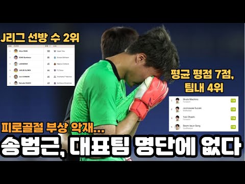 컨디션 최상이었던 송범근 선수, 대표팀 명단에 오르지 못했던 이유?