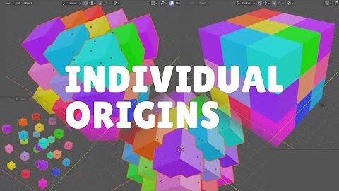 Individual Origins | Blender 2.8 Tutorials