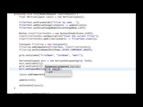 Vaadin tutorial: Creating a form using plain Java