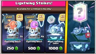 Mega Lighting Chest Opening Clash Royale 2.9 Xbow Deck