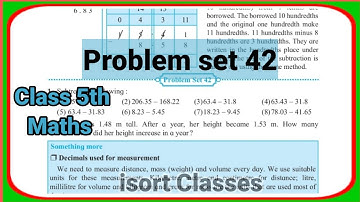 Problem set 42 Class 5th maths | Chapter 9 Decimal Fractions problem set 42 std 5th maths