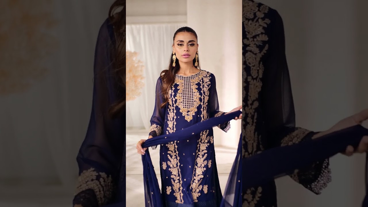 Eden Dew Azure Luxe Embroidered 3pcs Eid Festive Collection 2023