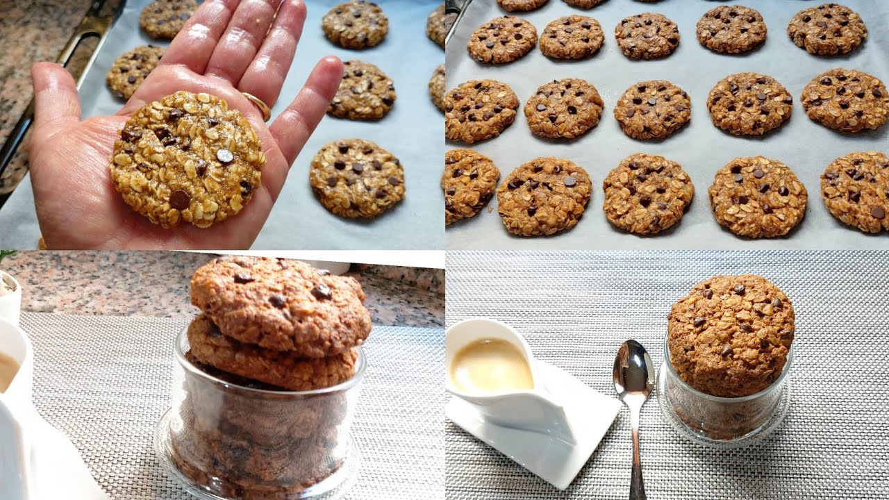 كوكيز بالشوفان والدقيق القمح الكامل لذيييييذ وصحي ومقرمش / cookies aux flocons   d'avoine