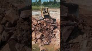 👆Amazing Project Bury The Garbage By Komatsu D68E &amp; D58E Dozers 25.5Ton Trucks Unloading Stones