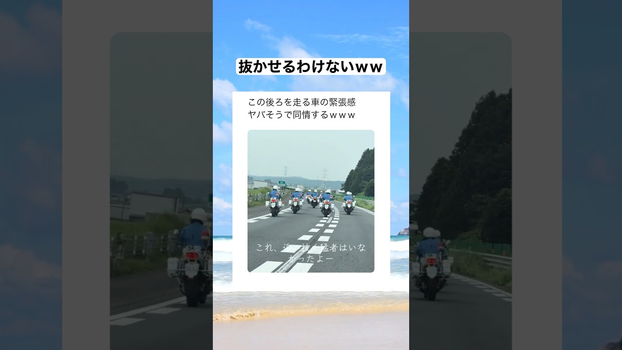 さすがにこれを追い抜く猛者はいなかったか...　#shorts #おもしろ #白バイ