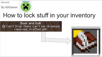 How do I lock an item in my inventory By ASGamer