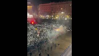 Locura en Milán con la celebración del Campeonato del Inter.️ Vía Inter/X #shorts