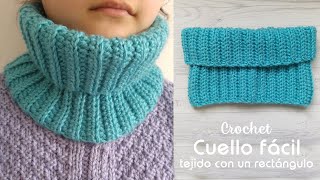 Cuello fácil a crochet – Con indicaciones para tejerlo en todos los talles  - YouTube