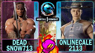MK1 Dead Snow713 (CONAN) VS Onlinecale2113 (KUNG LAO)🥊Mortal Kombat 1🥊4K 60ᶠᵖˢ