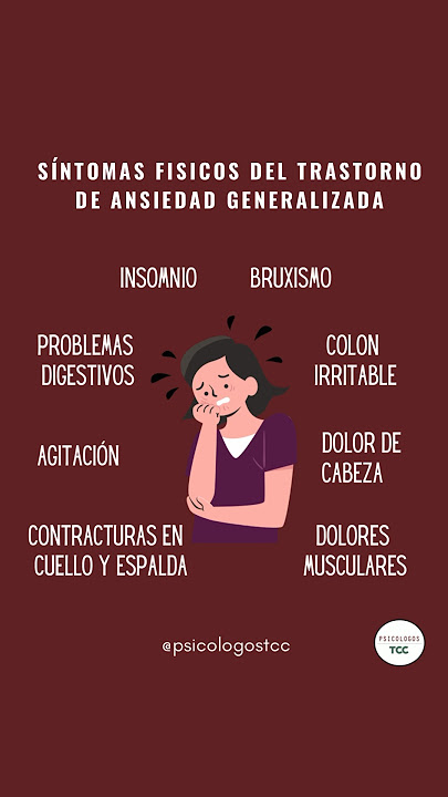 SÍNTOMAS del trastorno de ANSIEDAD GENERALIZADA. ¿Conocías estos síntomas? #ansiedad #psicologia