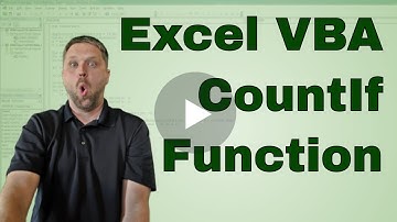 VBA Excel CountIf Function in VBA Code