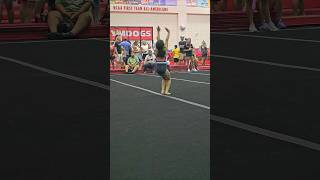 UGA Bulldog Gymnastics Camp 2024 practicing passes roundoff back handspring