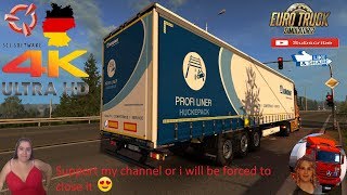 Euro Truck Simulator 2 (1.36) 

Reworked Krone ProfiLiner by Sogard3[v1.2][1.36] Mercedes Antos by D3S Design Dresden(Germany) to Prague(Czech Republic) Naturalux Graphics and Weather + DLC's & Mods
