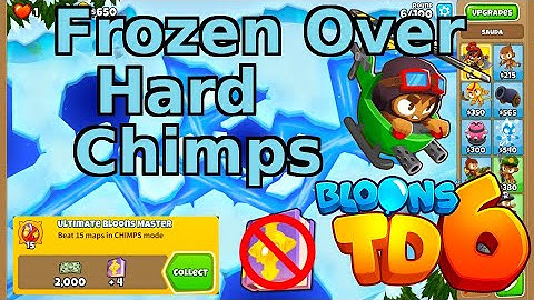 Bloons TD 6 | Frozen Over Hard Chimps | No MK No Powers Walkthrough