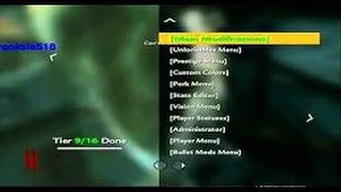 CoDWaW mod menu game play