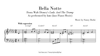 Bella Notte (This Is The Night) - kno Piano Music - Sheet music transcription