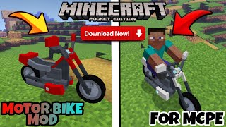 MOTOR BIKE MOD FOR MINECRAFT POCKET EDITION | BIKE MOD MINECRAFT BEDROCK #minecraft #minecraftmods screenshot 3