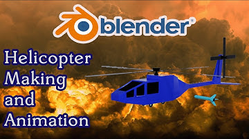 Blender beginner Tutorial to model helicopter and animation of rocket attack in Hindi / Urdu