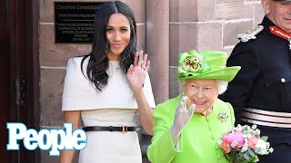 Meghan Markle \& Prince Harry Visit Queen Elizabeth for First Visit Since Moving to U.S. | PEOPLE