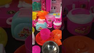 Satisfying with Unboxing &amp; Pink Miniature Barbie KITCHEN Set Video | ASMR CUP Set